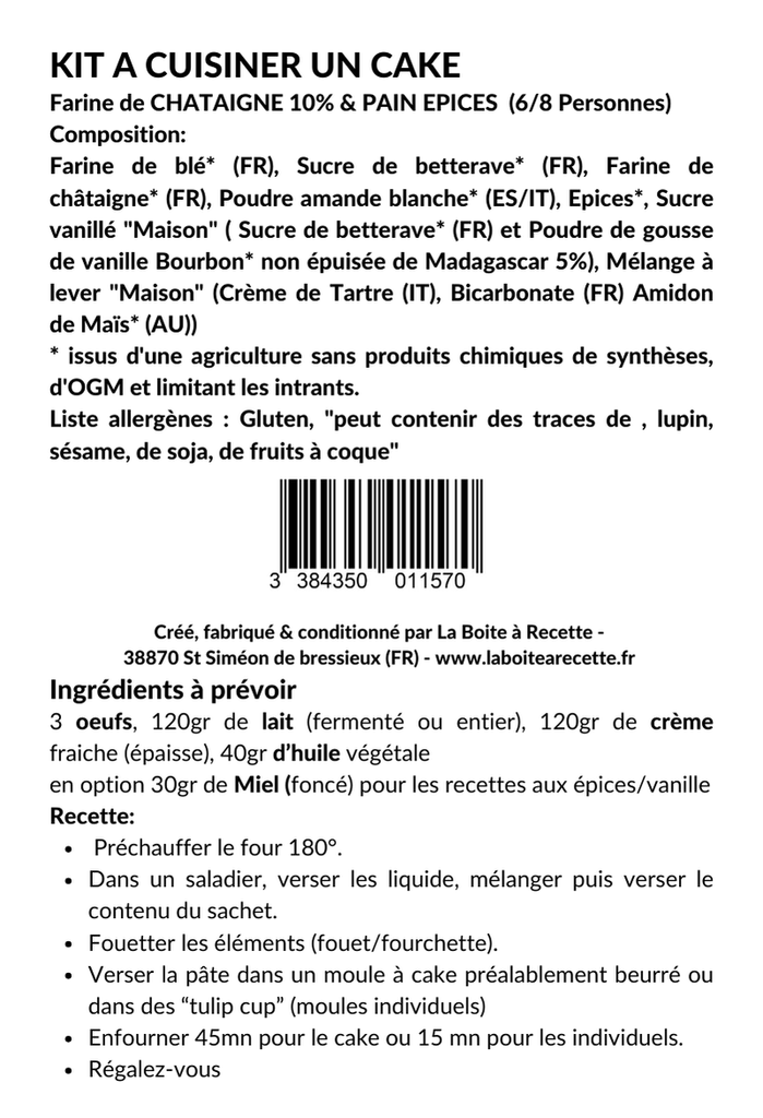 Châtaigne pain epices